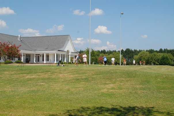 A view of the driving range tees at Bradford Creek Golf Club