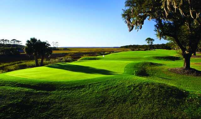 A view of the 9th green from the Oak Marsh course at Omni Amelia Island Resort