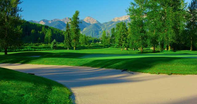 A view of a fairway at Fernie Golf and Country Club