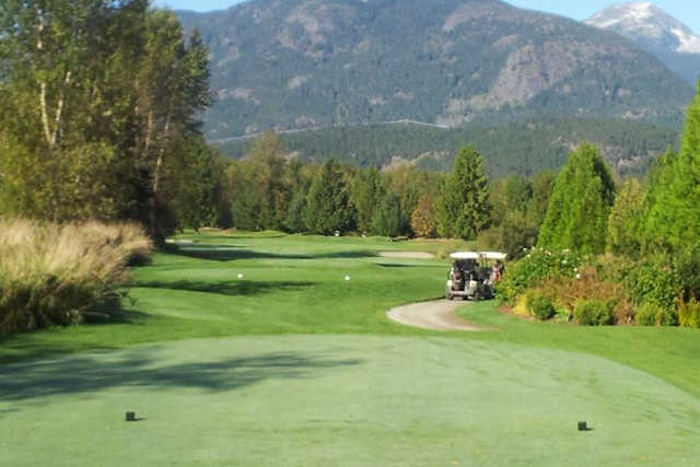 A view from a tee from Sunstone Golf Club