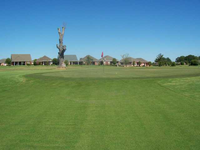 A view of a green at Elm Lake Golf Course