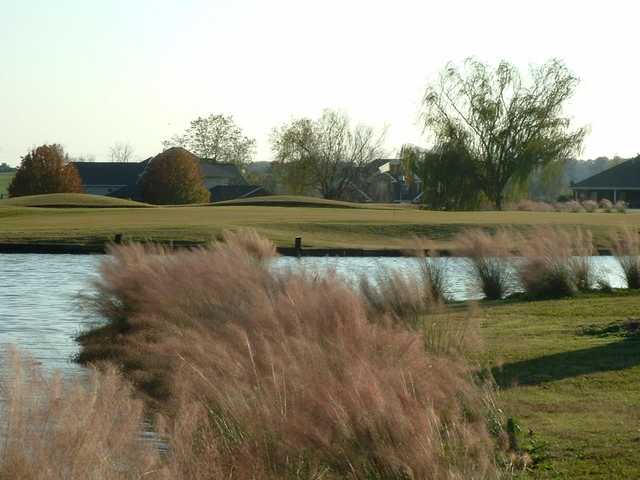 A view of a hole with water coming into play at Elm Lake Golf Course