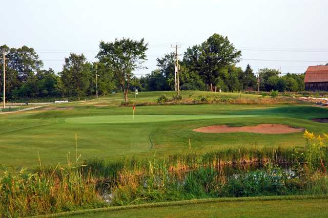 A view of the 1st green at Whitetail Golf Club