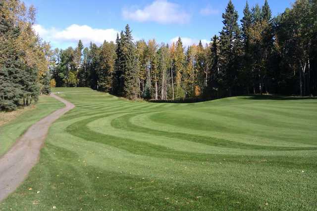A sunny day view from Waskesiu Golf Course