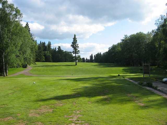 A view from a tee at Waskesiu Golf Course