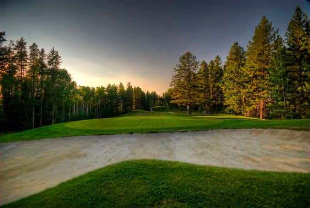 A view of a green at Pine Hills Golf Club