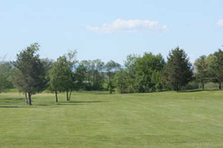A view of a fairway at Mission Mountain Golf Club