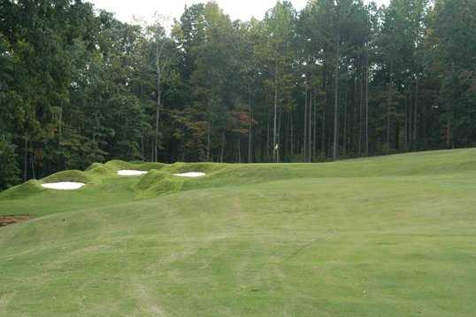 A view of the 18th green at Coweta Club from Arbor Springs Plantation