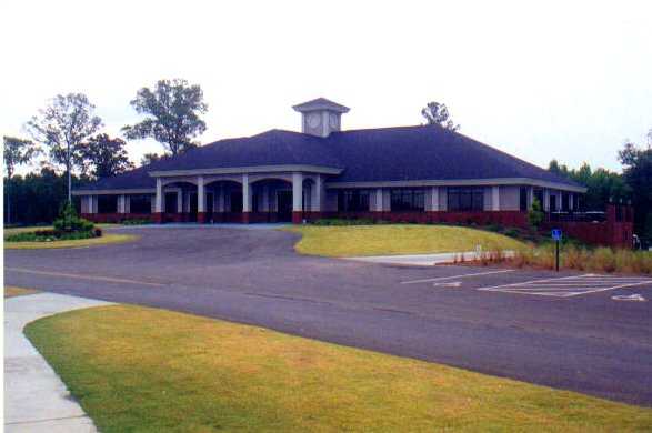 A view of the clubhouse at Crosswinds Golf Club