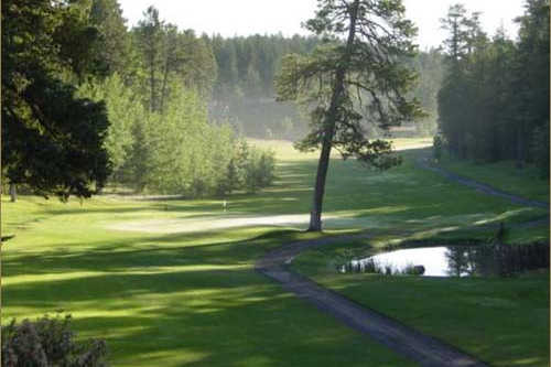 A view of a green at The Lodge Golf Course
