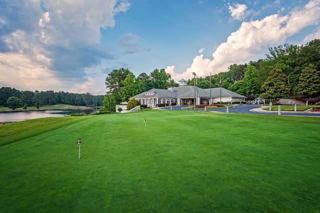 A view of the clubhouse at Stone Mountain Golf Course