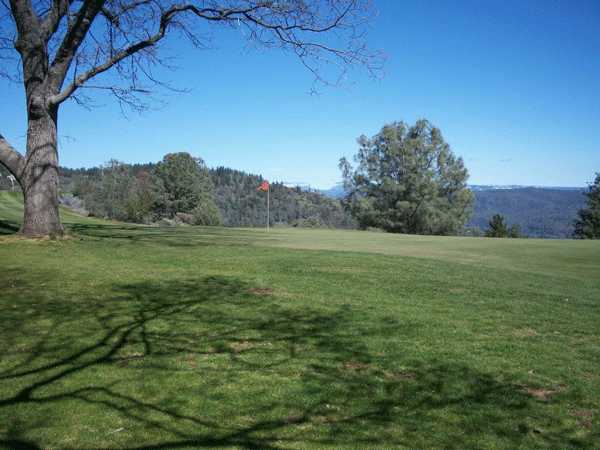 A view of a green at Forest Meadows Golf Course
