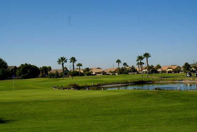 A view of a hole at Greenfield Lakes Golf Course