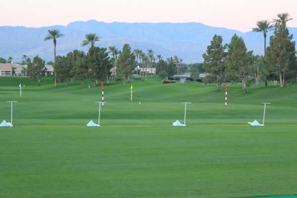 A view of the driving range at Mountain Vista Golf Club