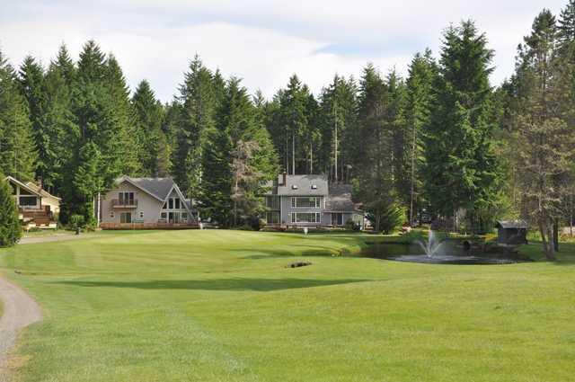 A view from a fairway at Lake Cushman Golf Course