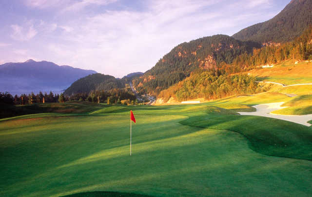 A view of the well protected hole #3 at Furry Creek Golf and Country Club