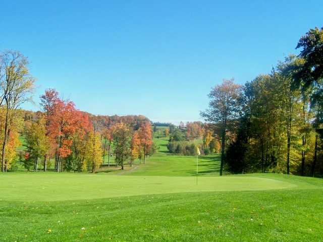 A view of a green at Bavarian Hills Golf Course