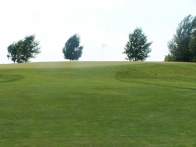 A view of a green at Aspen Ridge Golf Course