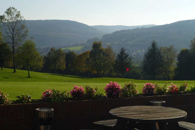 A view of a green at Aberdare Golf Club