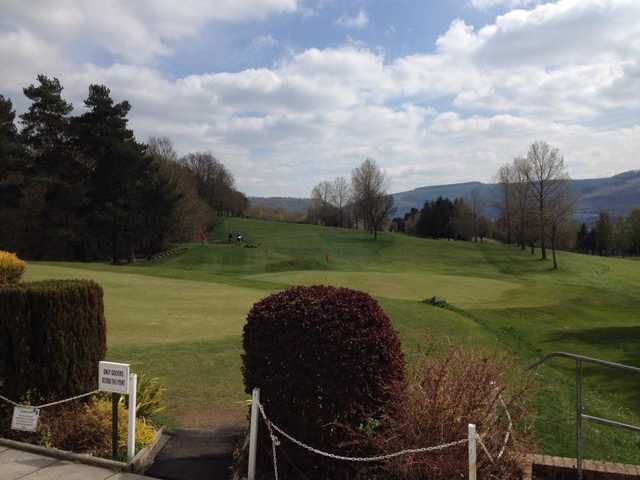 A view of a hole at Aberdare Golf Club