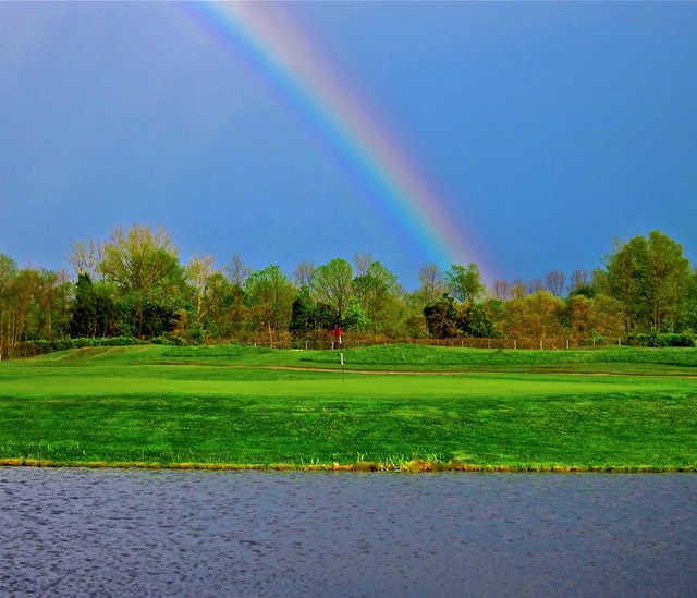 A rainbow view from Colonial Pines Golf Club