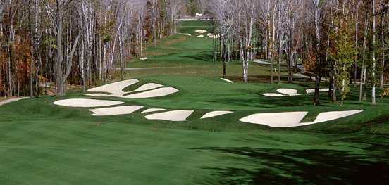 A view of the 17th hole at Little Mountain Country Club