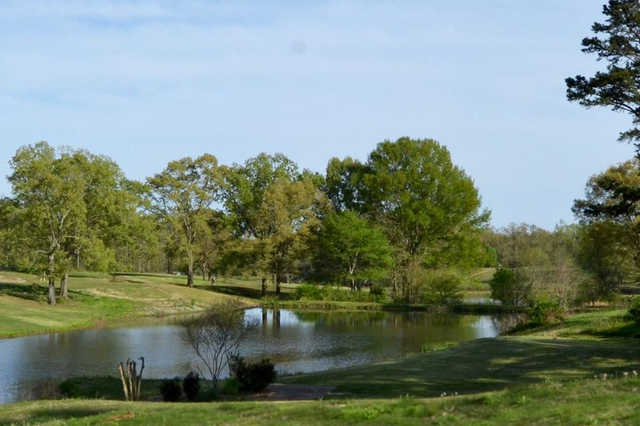 A view over the water from Natchez Trace Golf Club