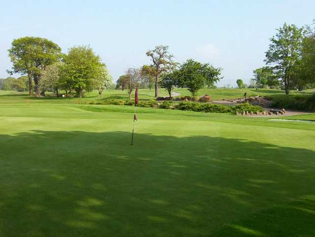 A view of a hole at Northop Golf Club