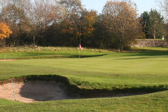 A view of the well protected hole #15 at Northop Golf Club