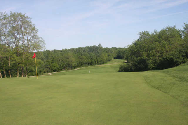 A view of hole #14 at Cinder Ridge Golf Course