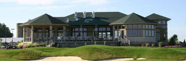 A view of the clubhouse at Grey Hawk Golf Club