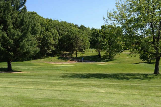 A view from the 1st fairway at Drugan's Castle Mound