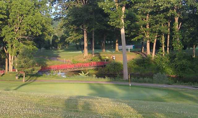 A view of a green at Olde Dutch Mill Golf Course