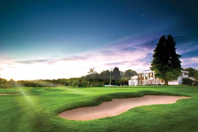 Stunning shot of the 11th and clubhouse at Hadley Wood Golf Club