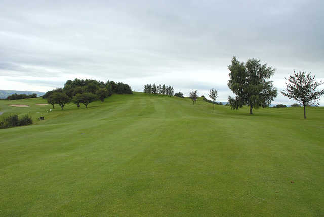 A view of the 17th fairway at Llanymynech Golf Club