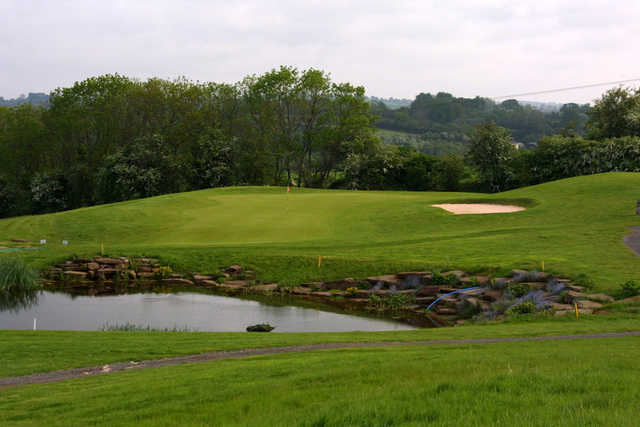 A view of the 3rd green at Deer Run Course from Grove Golf & Bowl