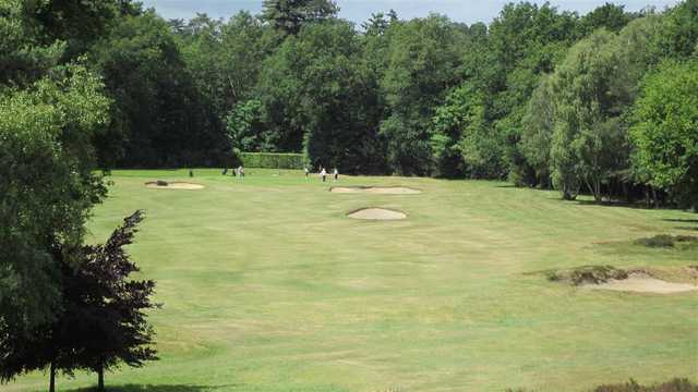 A view from a fairway at Sunningdale Heath Golf Club