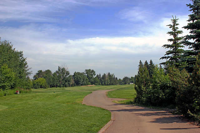 A view of tee #1 at Camrose Golf Course