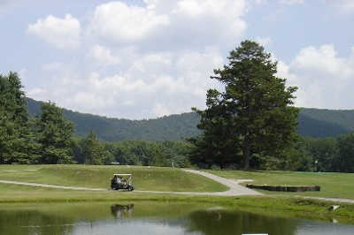 A view over the water from Mossy Creek Golf Club