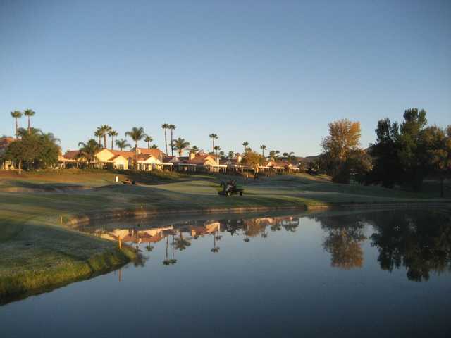 A view over the water from California Oaks Golf Course