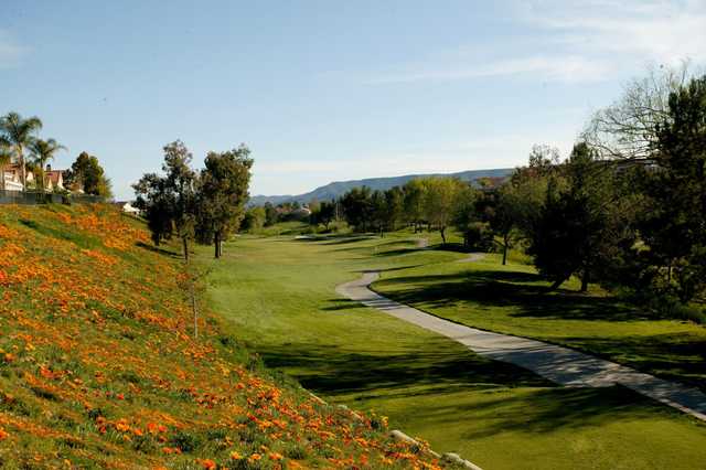 A view of a fairway at California Oaks Golf Course
