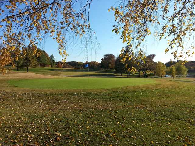 A fall view of a green at Cape Jaycee Municipal Golf Course