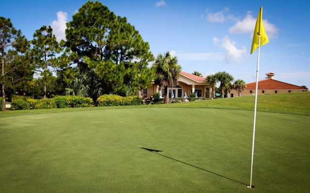 A view of a hole at Palm Cove Golf and Yacht Club