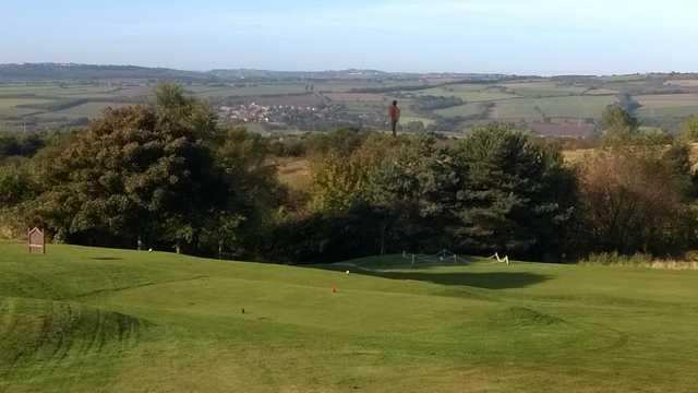 View from the 16th overlooking the angel of the north at Ravensworth Golf Club