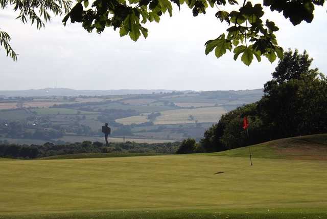 Angel of the North behind the 18th green