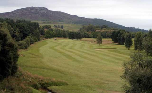 The 1st hole at Newtonmore Golf Club