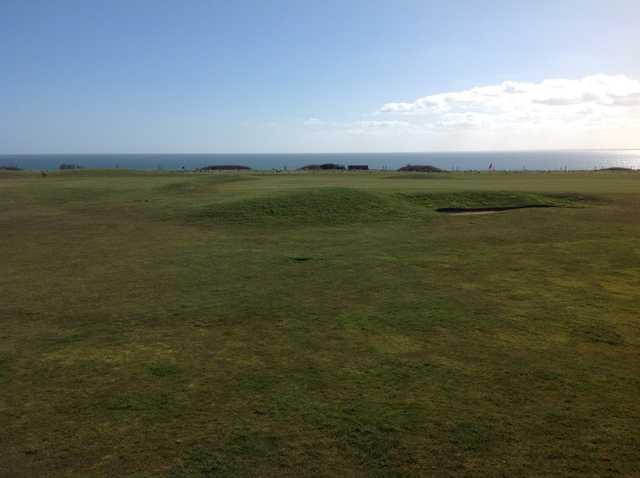 The view from the clubhouse at Bridlington Links Golf Club