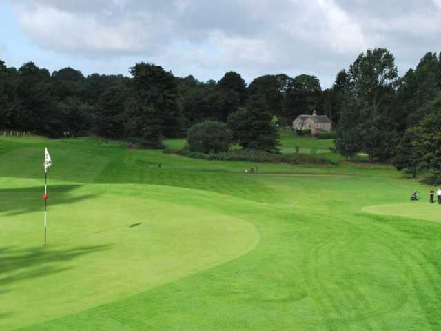 A look back from the green on the Keir Course