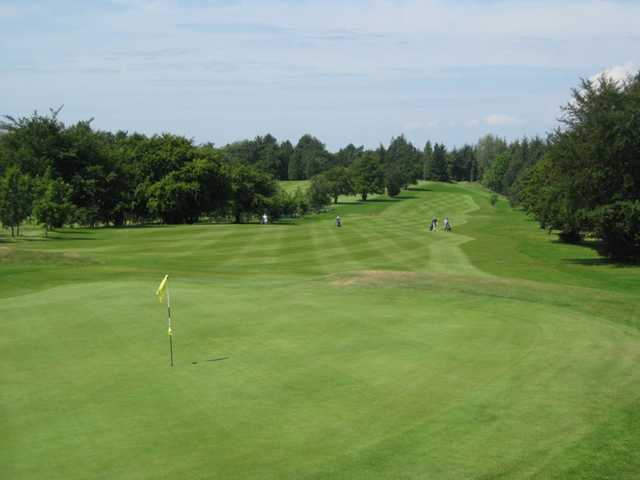 A look back from the green at Cathcart Castle Golf Club