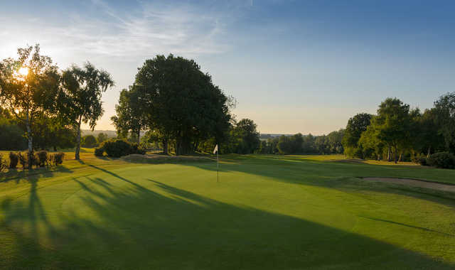 A look back from behind the 12th green at Old Fold Manor Golf Club.